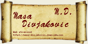 Maša Divjaković vizit kartica